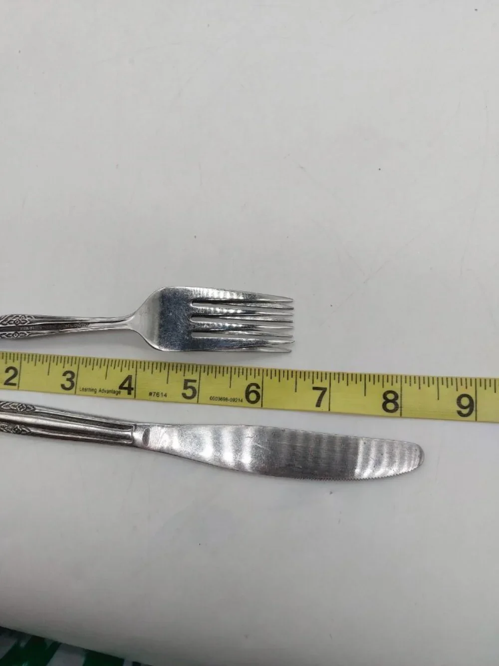 Northland Korea Stainless Flatware w Roses Spoons Knives Forks Lot Of 9